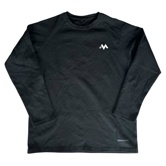 other Other - Mens Shirt Size Medium Black Stretch Thick Long Sleeve Workout Hike Gym Outdoor